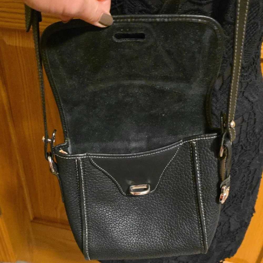 Dooney & Bourke Black Pebbled Leather Crossbody Bag